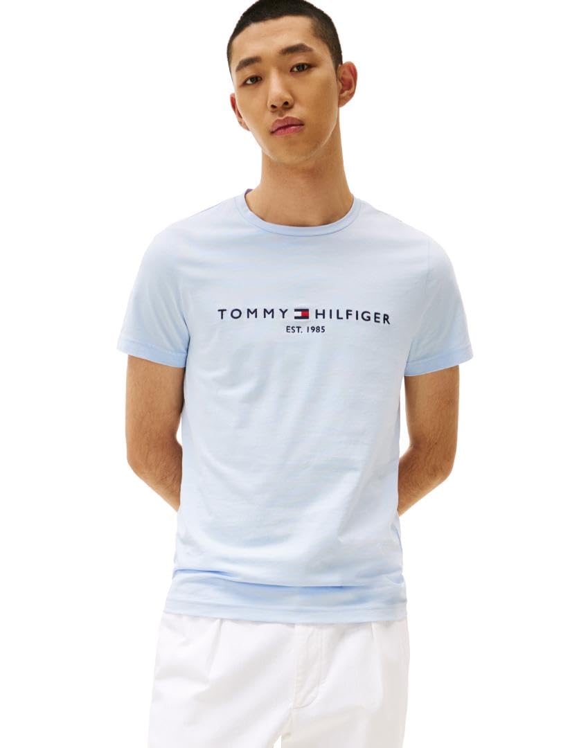 

                                                    Tommy Hilfiger Men's Embroidered Logo Tee, Breezy 