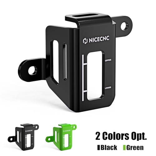 Cubierta depósito líquido freno trasero compatible con Kawasaki KLR650 2008-2018 moto negro 7