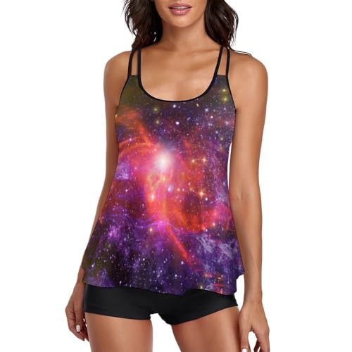 Maillot de bain tankini d'exception robe de plage et bikini short violet haut de gamme