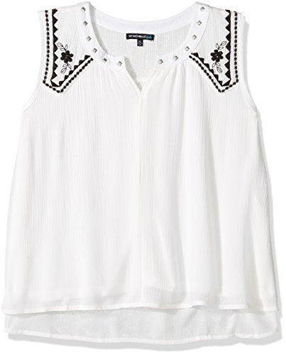 My Michelle Girls' Big Embroidered Sleeveless Top
