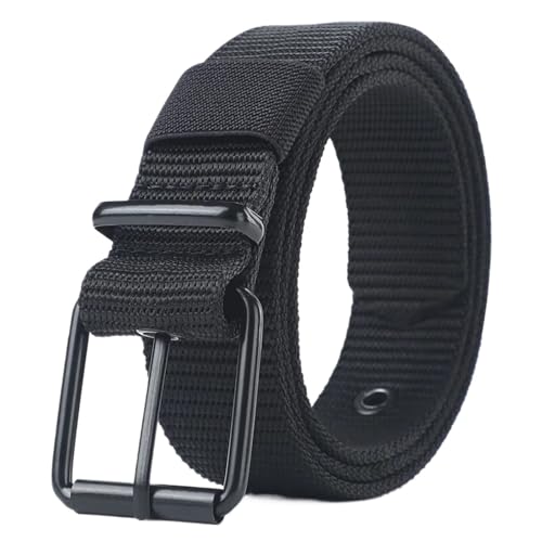 Belt Men's Belt Canvas Belt, Men's Needle Buckle Belt, Versatile Jeans Belt Classic Men's Belt for Business(Black)
