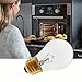 Appliance Oven Light Bulb A15 40 Watt Light Bulb,High Heat Incandescent Bulbs Resistant Appliance for Oven, Stove, Refrigerator, Microwave E26 Medium Base, (2 Pack)