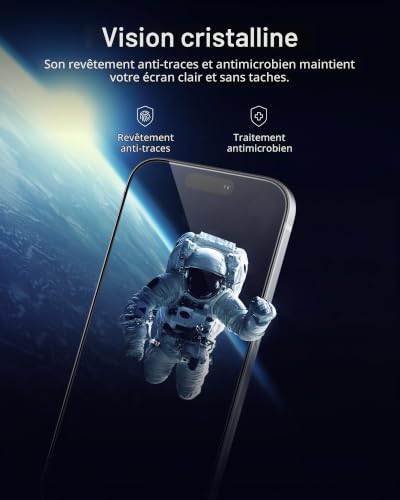 Protection décran pour iPhone Belkin ScreenForce iPhone 17 Pro Confidentialité totale Antirayure 9H - vue 6