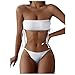 Traje Bikini Dividir Mujeres Playa Bikini Traje de baño Sexy sólido strapiess Traje patrón Trajes de baño Tankinis Conjunto Bikinis Cremallera