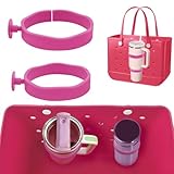 YuCool 2 Pack Cup Holder for Bogg Bag, Drink Holder Compatible with Stanley 30oz/40oz Tumblers, Accessories for Bogg Bag Cup Holder - Pink