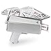Alagoo Super Money Guns Playing Spary Money Gun Make it Rain Toy Gun Cash Gun Prop Bill Dispenser Money Shooter with 100 Pcs Prop Money for Party Supplies(Silvery)