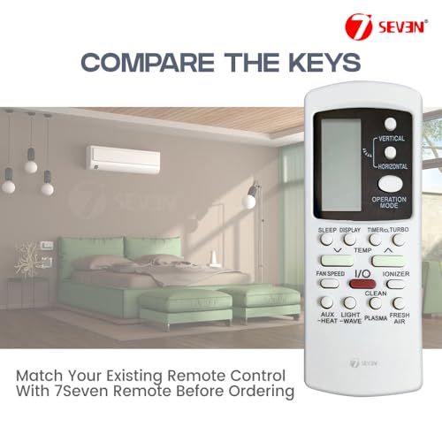 Image of 7SEVEN Compatible Voltas Ac Remote Original Model GZ-50GB-E1 Suitable for 1 1.5 2 ton Split or Window ac - Match Exactly with Old Model 88 Remote for Better Performance
