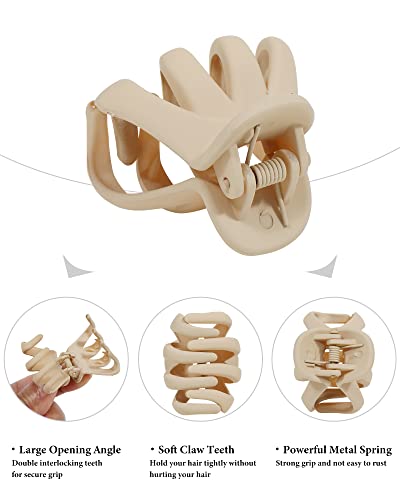 12 peças de grampos de cabelo pequenos para mulheres polvo pequenos prendedores de garra 3,98 cm, cl