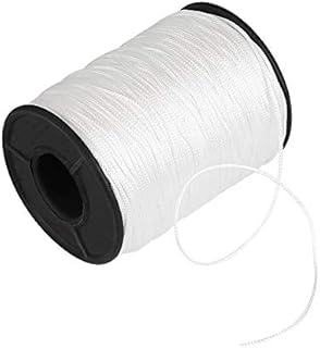 Kbnian 150 Yards/Roll Lift Cord 1mm Braided Shade Roller Blinds Cord White Pull String Rope for Aluminum Blind Shade Repair and DIY Crafts Projects(Max Load 66lb)