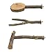 thorityau - Supporto per pappagallo per uccelli e pappagalli, in legno, per pappagalli, per coccoloni, parrocchetti, fringuelli, 3 pezzi