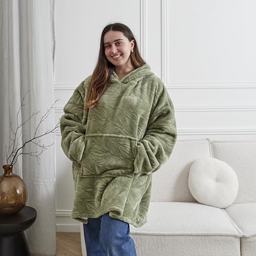 Sweat Plaid Couverture Vert, Idée Cadeau Cocooning Idéale - 8