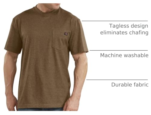 Image of Dickies Men's Heavyweight Heathered Short Sleeve Pocket T-Shirt