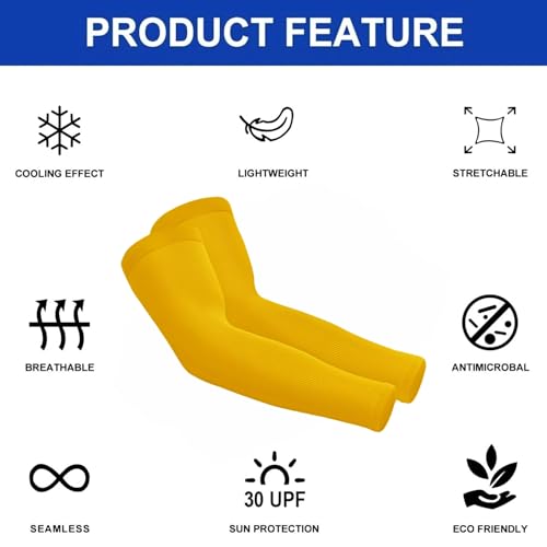 KUHNMARVIN 2 Pairs Arm Sleeves Compression UV Protection Cooling Sun Sleeves Tattoo Cover Up Basketball Arm Sleeves Football2