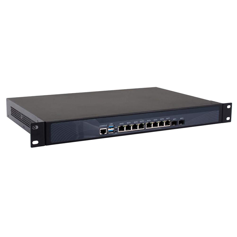 1U Rackmount Firewall, Mikrotik, PFSense, OPNsense, VPN, Network Appliance, Router PC, I3 2328M / 2350M / 2370M, RS07, 8 x LAN, 2 x Optical SFP, 2 x USB3.0, COM, VGA, 2G RAM, 32G SSD