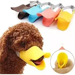 Focinheiras bico de pato de silicone anti-mordida para cães (M)