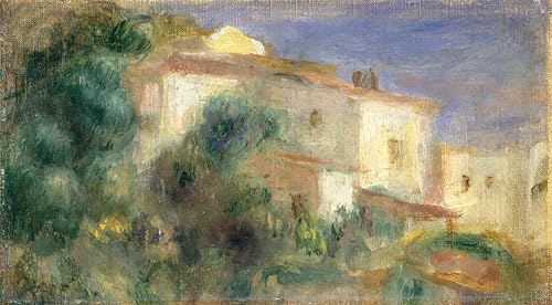 Cuadro en lienzo Casa delle Poste Cagnes de Pierre Auguste Renoir, arte de pared de 60x90cm