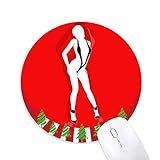 Stand Bikini Beauty Woman Rundgummi Maus Pad Weihnachtsdekoration