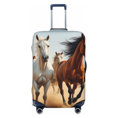 Travel Luggage Suitcase Protector Zipper Baggage Protector for 19-32 inch Suitcase, Anti-Scratch Luggage Case Protective Cover, Horses Wild Animal