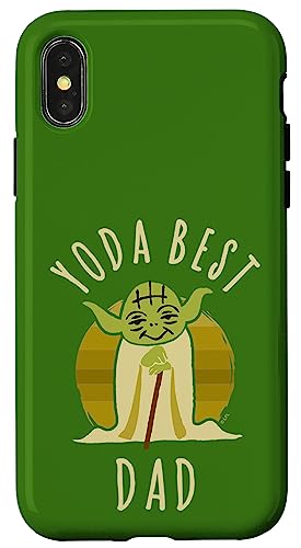 Coque iPhone X Star Wars Yoda Best Dad étui silicone iPhone XS dessin animé rigolo