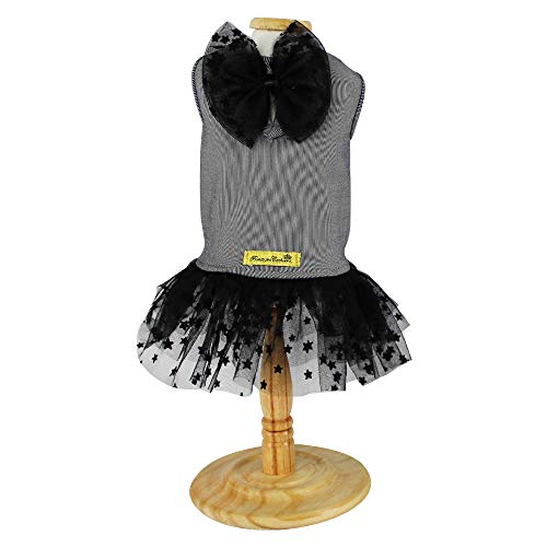 Vestido Bailarina Bonito pra Cachorro para Cães, GG, Preto
