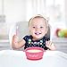 KingKam 2 Pack Baby Bowls with Suction, Silicone Stay up Baby Bowl for Kids and Toddlers, Silicone Bowls and Spoons for Baby Toddler Bowls, Baby Feeding Bowls Set - Pink/Purple