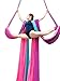 DASKING Aerial Silks Kit for Beginners & Pros - 10Yd Durable Fabric, Pro Safety Hardware & Easy Setup Guide - Yoga Hammock, Swing, Silk Rigging Kit (Multicolor-G)
