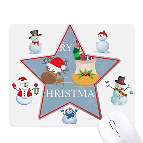 Cadeau de Noël tapis de souris bonhomme de neige festif