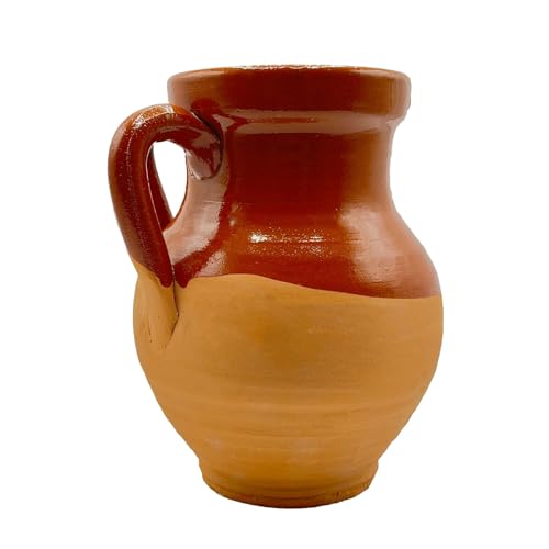 Pignata in Terracotta Semi-Smaltata Italiana Fatta a Mano Altezza 25 Cm