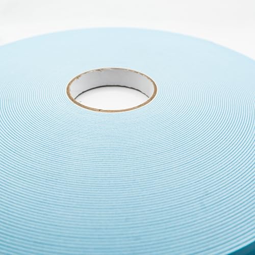 Image of Double-Sided Foam Tape - 3 /8 in x 1 /16 in x 164 ft (50 m) Roll - Closed-Cell PE Polyethylene Weatherproof Glazing Seal - Windows, Mirrors & Vehicle Molding