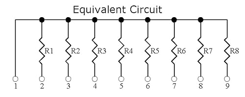 Miniatura 7 de electronics-salon Thick Film Tipo de resistencia Surtido Kit, Array Resistencia, bussed de red, 18W, sip-5y sip-94701K 4.7K 10K 47K Ohm.