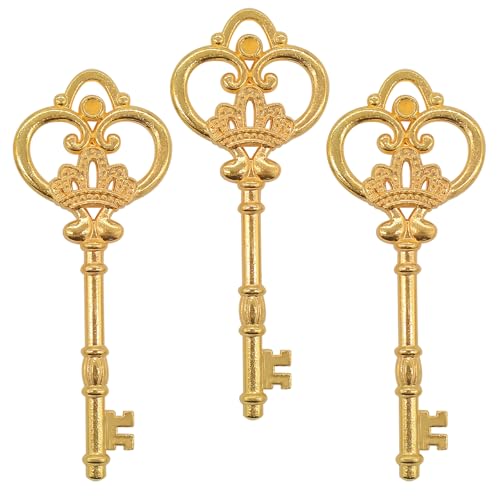Aokbean 20pcs 3.3 Inch Large Antique Skeleton Keys Bulk Charms