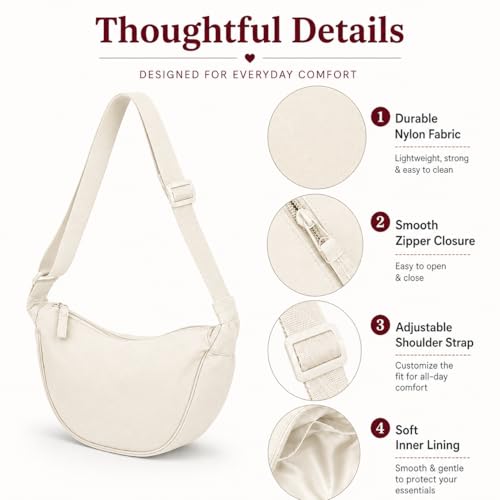 Bolso cruzado ligero de nylon para mujer miniatura 3