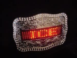 Programmable DIY Scrolling Text LED Belt Buckle - 8 Colors, Customizable Messages For Men & Women