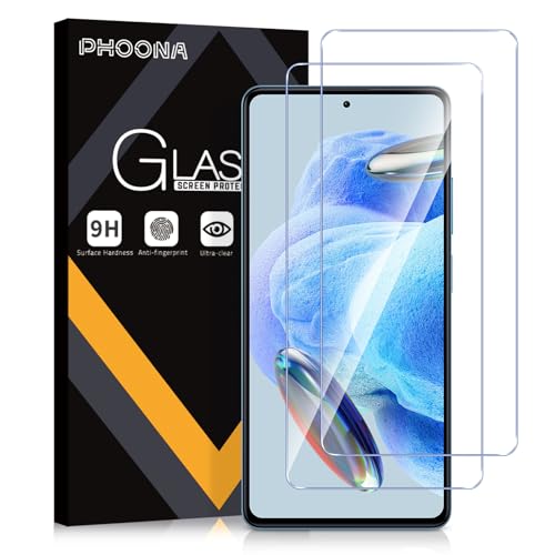 Phoona Protector de Pantalla para Xiaomi Redmi Note 12 Pro/12 Pro+, 2 Unidades Cristal Templado para Redmi Note 12 Pro, Dureza 9H, Sin Burbujas, Antiarañazos(6,67 pulgadas)