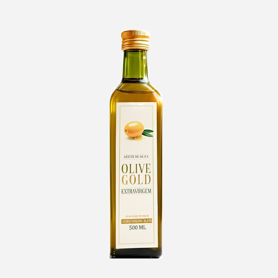 Olive Gold Azeite Português de Oliva Extra Virgem Premium, Garrafa de Vidro, 500ml