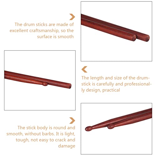 Baquetas profesionales Toyvian, 1 par, de madera, para práctica versátil, conciertos y diseño suave para comodidad y durabilidad miniatura 4