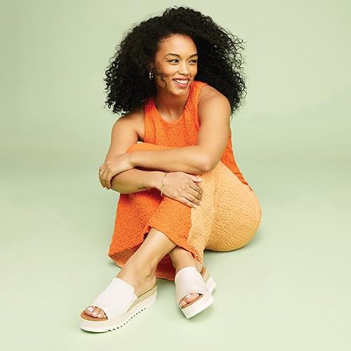 TOMS Women’s Diana Mule Wedge Sandal, Comfortable Slip-On with Cushioned Midsole & Wedge Heel for Day-to-Night Wear - Natural Wide Width Yarn Dye - 7