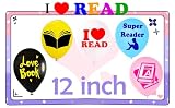 Yunahoo 50PCS Reading Balloon for I Love Book Reading Read Teenagers Personalized students Party Favors Supplies Decorations Class party Carnival Events Prize Balloons