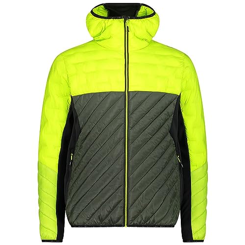Chaqueta híbrida con capucha CMP para hombre talla 46 color verde ácido