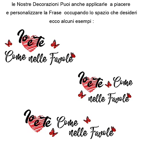 Adesivi MURALI Frasi Citazioni Amore io e te come