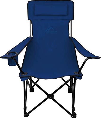 normani Very stable folding chair, camping chair, fishing chair with drink holder, removable padding, carry bag, up to 150 kg - Image 3