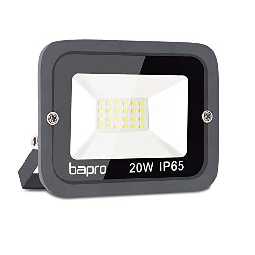 20 W LED-strålkastare, 2 000 LM superljusa LED-utomhuslampor 6 000 K lampor utomhus säkerhetsljus kallvita utomhuslampor spotlights trädgård strålkastare för garage, hallar – IP65 vattentät