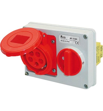 GNIAZDO INTERB.INC.3P+T 16A 380V