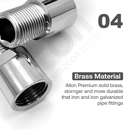 Image of ALTON ALD325, Brass 2.5 - INCH Extension Nipple, Pack of 2 (Silver)