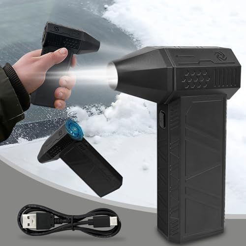 Image of Compressed Air Duster, Jet Dry Mini Blower, 130000 RPM Jet Hair Dryer, Compressed Air Duster for PC Cleaning, Keyboard, Car, Sofa, Replaces Compressed Air Spray (X3)