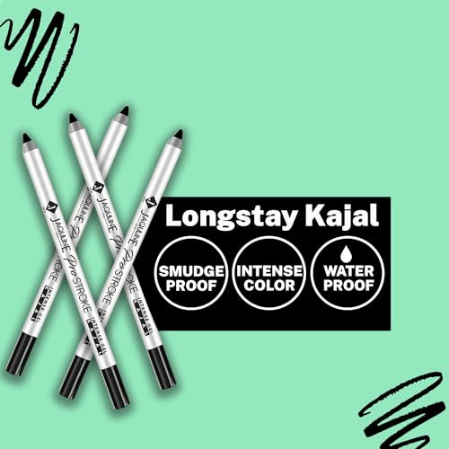 Jaquline USA Pro Stroke Intense Gel Matte Kajal And Sharpener 1.2Gm | Waterproof, Smudgeproof & Fadeproof | Longlasting | Super Black Kajal | With Free Sharpener | Nourished... - Image 4