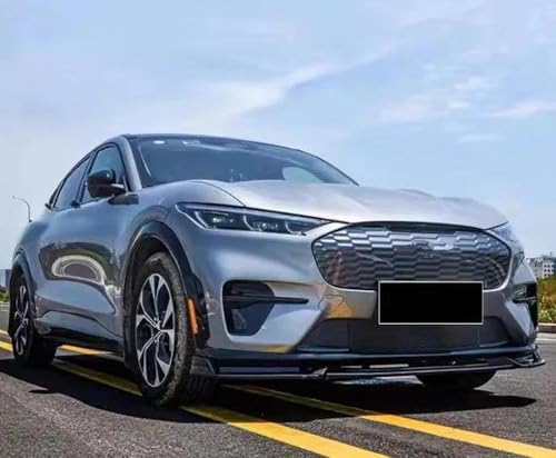 Style extérieur de la voiture Mach-E GT diffuseur avant noir brillant 2021