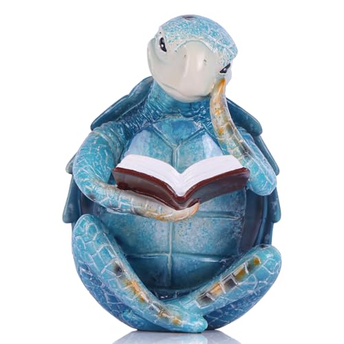 Figura Decorativa Tortuga de Mar en Resina Teal