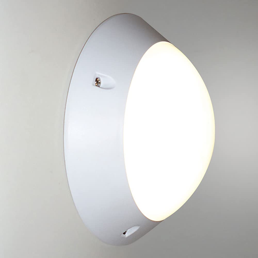 LEDBRITE 6W Round Bulkhead SMD LED Light Daylight 6000K IP65 Outdoor Light Fitting - Flush Wall Light - Round White Bulkhead Commercial and Domestic Use