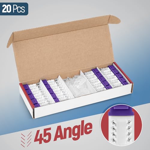 Image of Everest 45 Degree RJ45 Cat6 Keystone Jacks Slim Profile 20-Pack Purple | Compatible with 45 Angled Speed Termination Tool - 45Term (B0BL3GS7ZY)
